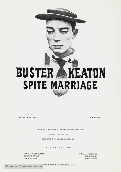 Spite Marriage - Swiss Re-release movie poster