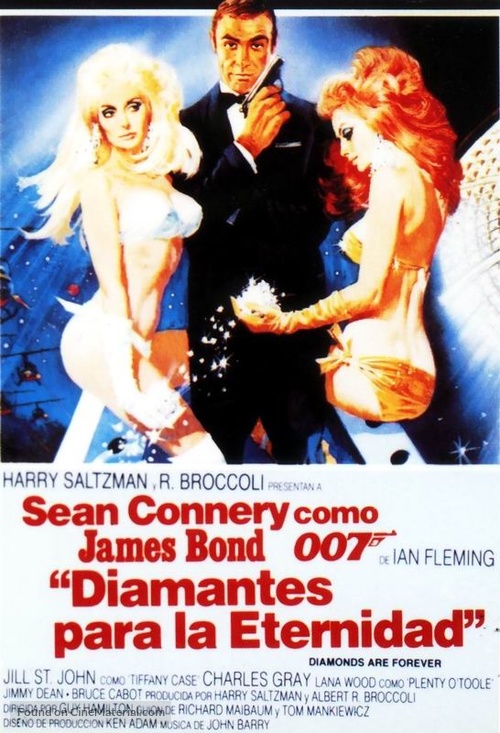 Diamonds Are Forever - Spanish Movie Poster