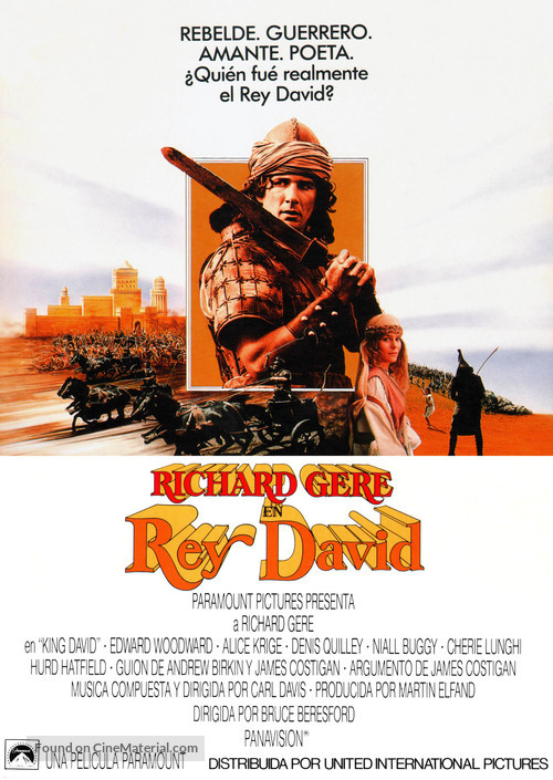 King David - Spanish Movie Poster