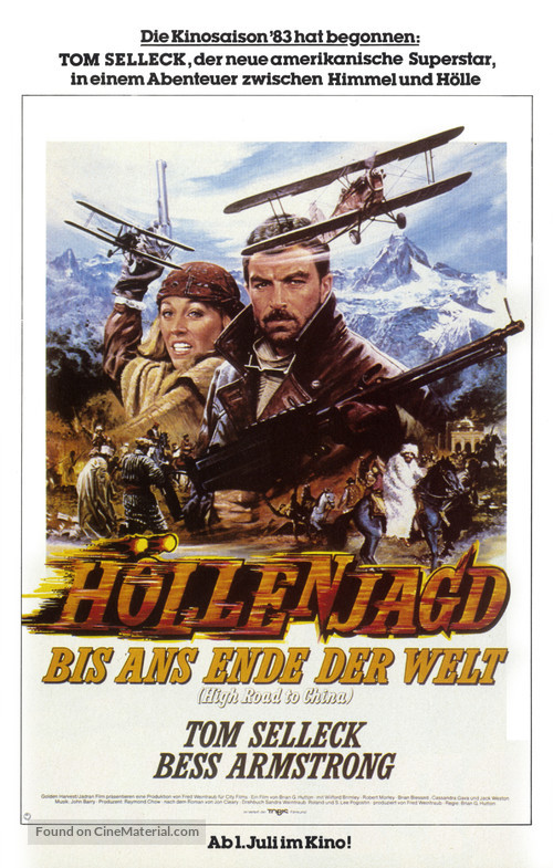 High Road to China - German Movie Poster