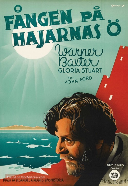 The Prisoner of Shark Island - Swedish Movie Poster