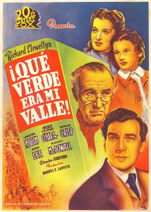How Green Was My Valley - Spanish Movie Poster