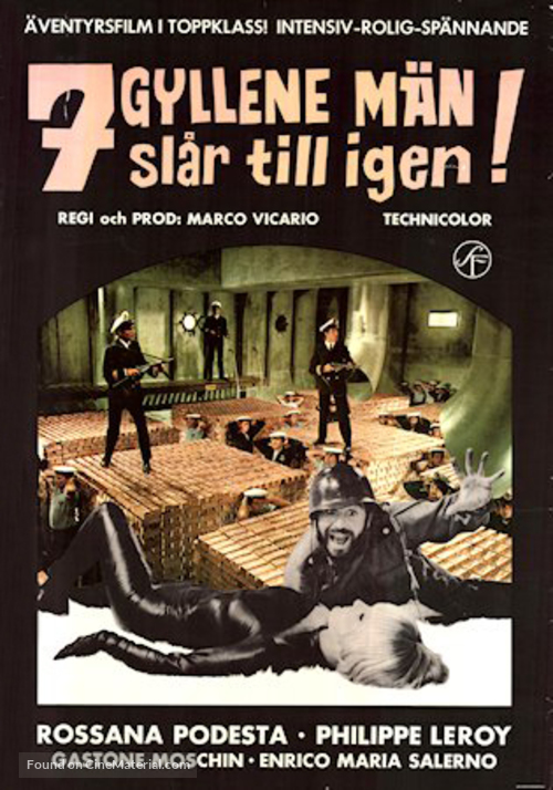 Il grande colpo dei sette uomini d&#039;oro - Swedish Movie Poster