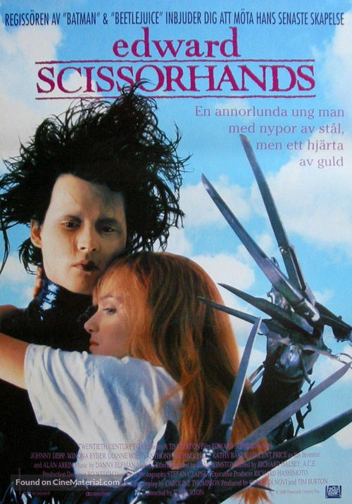Edward Scissorhands - Swedish Movie Poster