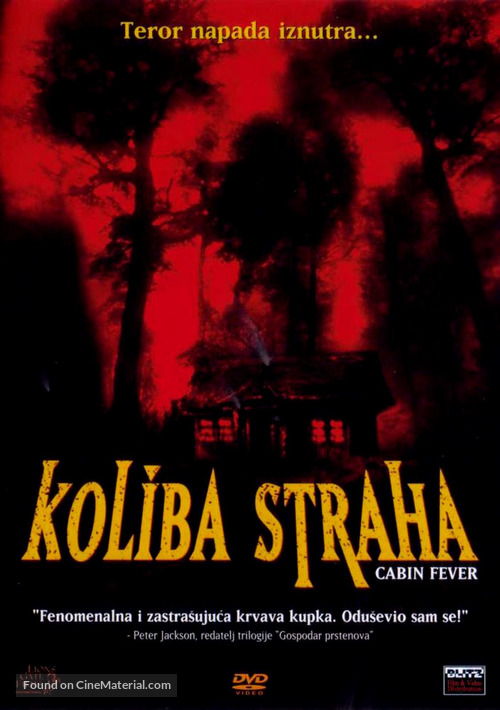 Cabin Fever - Croatian DVD movie cover