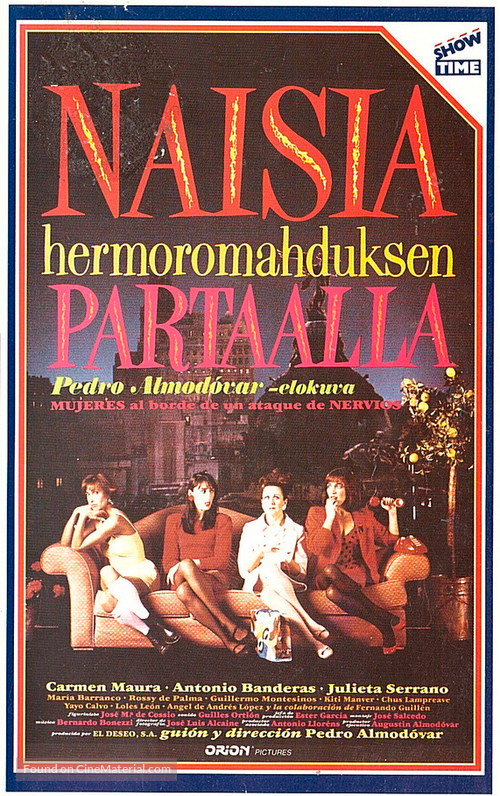 Mujeres Al Borde De Un Ataque De Nervios - Finnish VHS movie cover