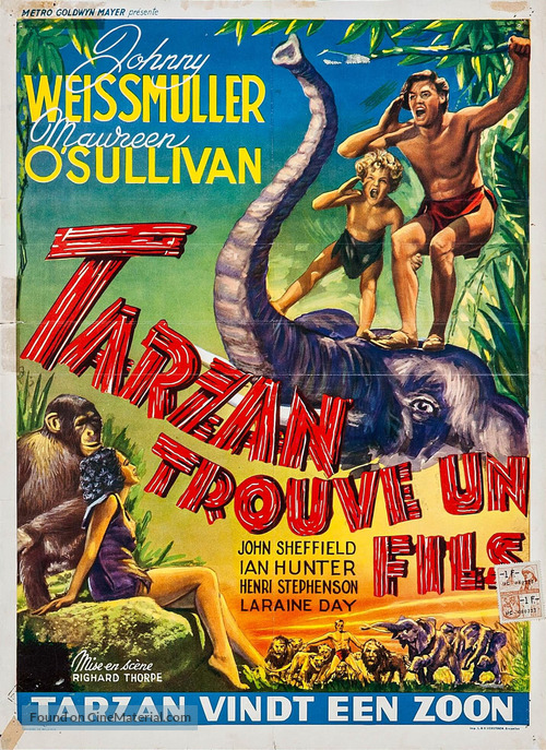 Tarzan Finds a Son! - Belgian Movie Poster