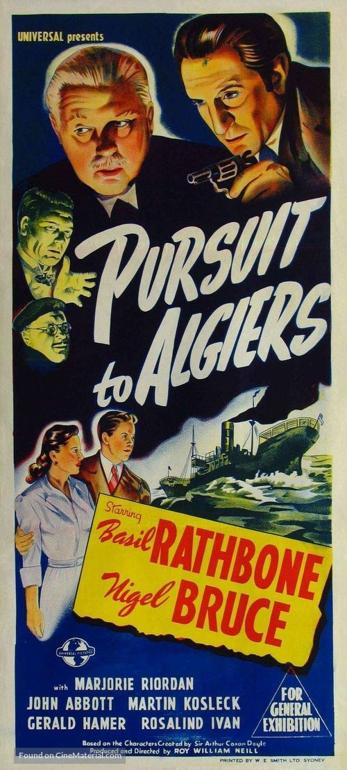 Pursuit to Algiers - Australian Movie Poster