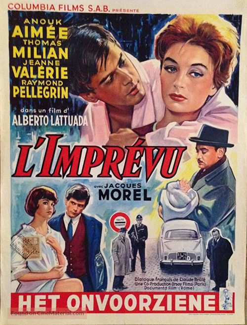 L&#039;imprevisto - Belgian Movie Poster