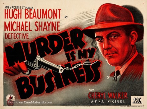 Murder Is My Business - British Movie Poster