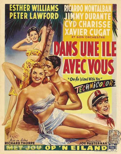 On an Island with You - Belgian Movie Poster