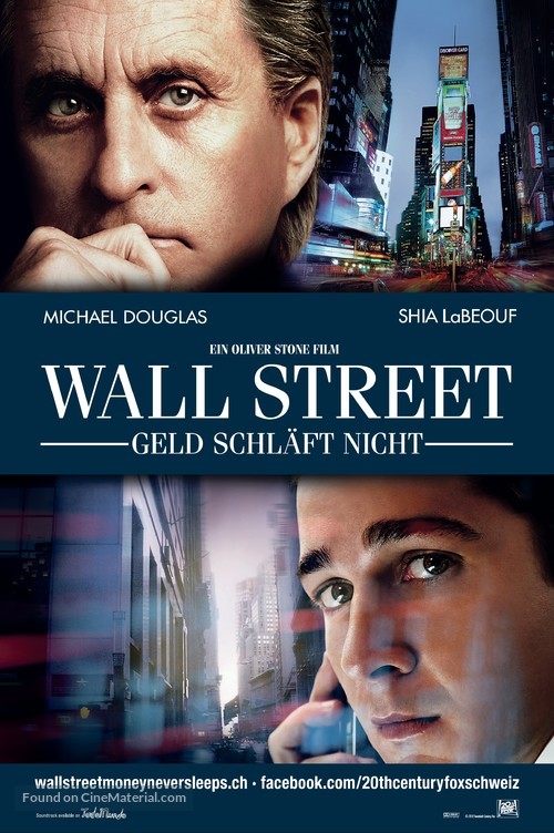 Wall Street: Money Never Sleeps - Swiss Movie Poster