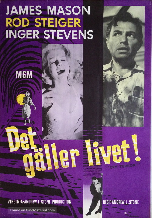 Cry Terror! - Swedish Movie Poster