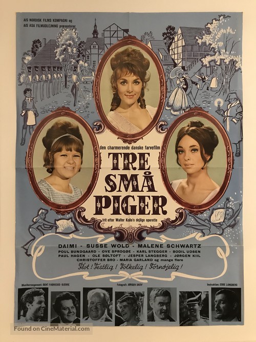 Tre sm&aring; piger - Danish Movie Poster