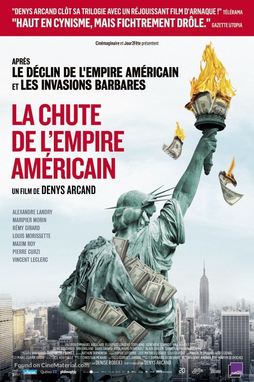 La chute de l&#039;empire am&eacute;ricain - French Movie Poster