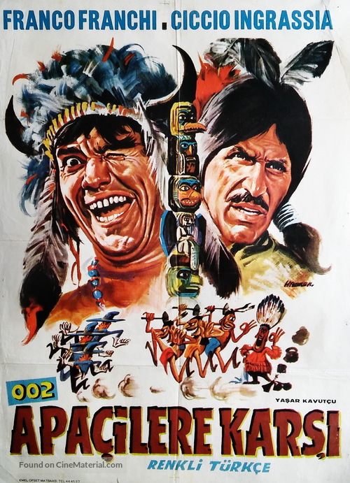 Franco e Ciccio sul sentiero di guerra - Turkish Movie Poster