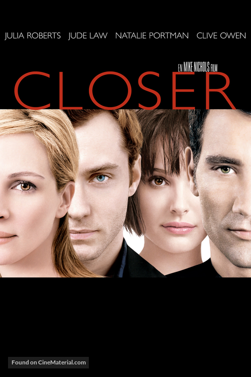 Closer - Danish DVD movie cover