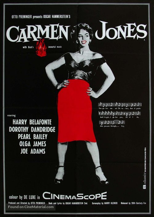 Carmen Jones - German Movie Poster