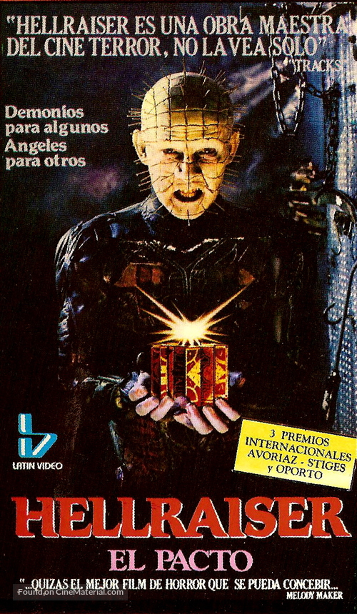 Hellraiser - Argentinian VHS movie cover