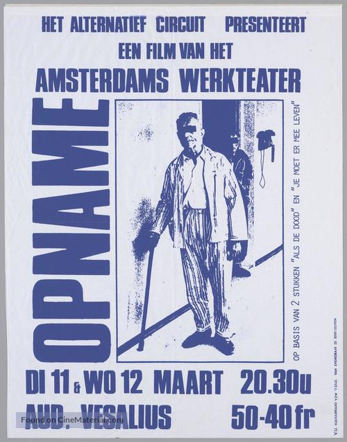 Opname - Dutch Movie Poster