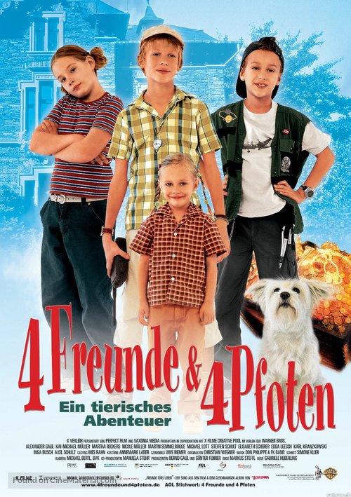 4 Freunde und 4 Pfoten - German Movie Poster