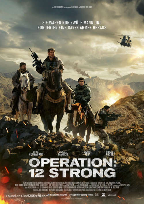 12 Strong - German Movie Poster