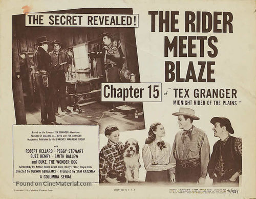 Tex Granger, Midnight Rider of the Plains - Movie Poster
