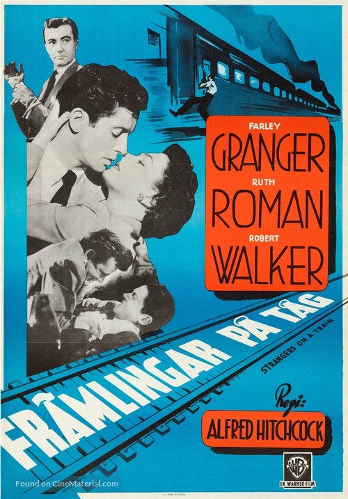 Strangers on a Train - Swedish Movie Poster