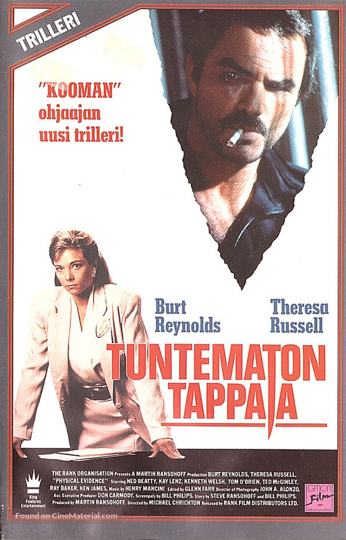 Physical Evidence - Finnish VHS movie cover