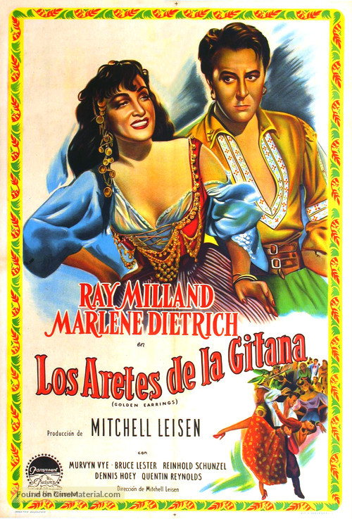 Golden Earrings - Argentinian Movie Poster