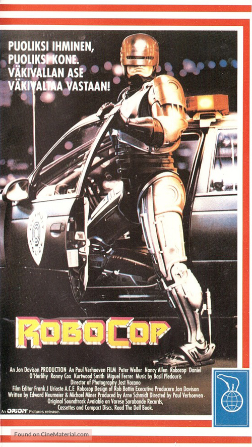 RoboCop - Finnish VHS movie cover