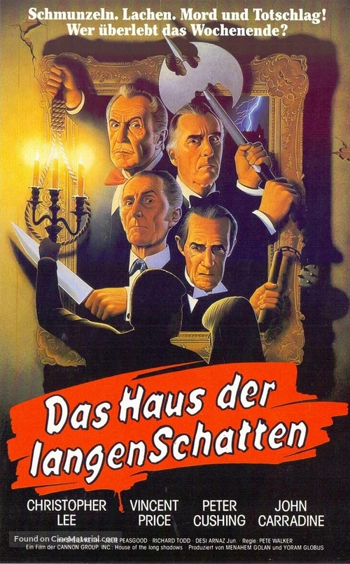 House of the Long Shadows - German VHS movie cover