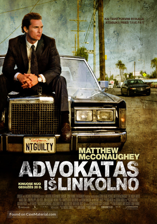 The Lincoln Lawyer - Lithuanian Movie Poster