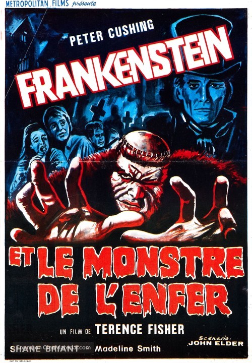 Frankenstein and the Monster from Hell - Belgian Movie Poster
