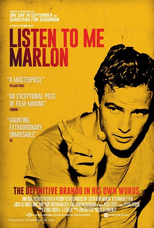 Listen to Me Marlon - British Movie Poster