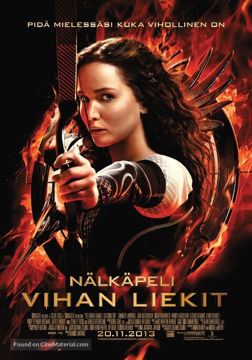 The Hunger Games: Catching Fire - Finnish Movie Poster