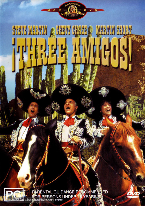 Three Amigos! - Australian DVD movie cover