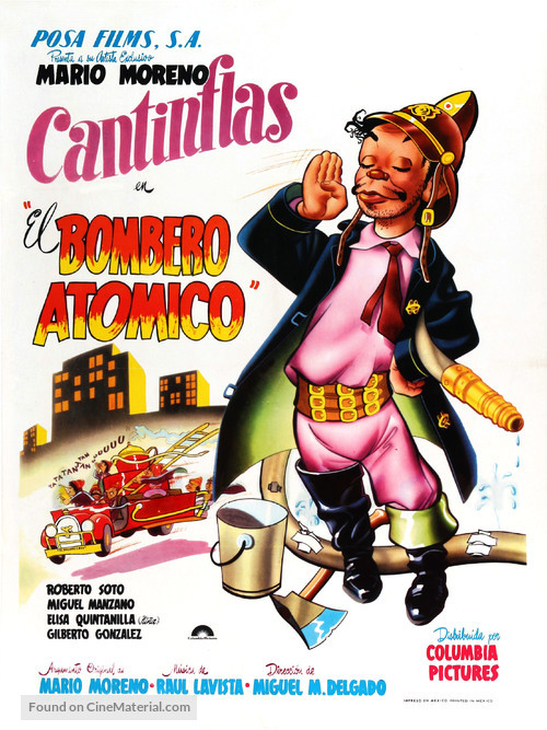 Bombero at&oacute;mico, El - Mexican Movie Poster