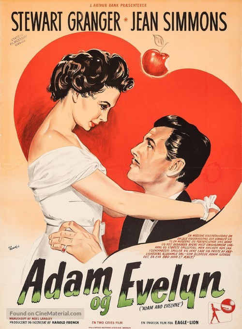 Adam and Evelyne - Danish Movie Poster