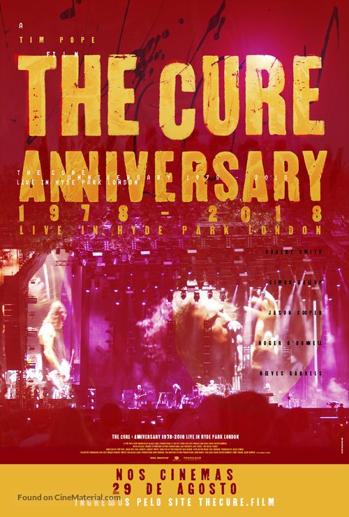 The Cure: Anniversary 1978-2018 Live in Hyde Park - Portuguese Movie Poster