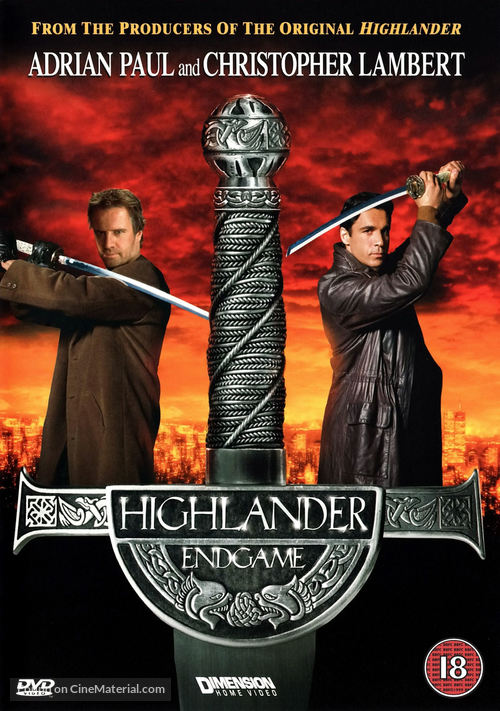 Highlander: Endgame - British DVD movie cover