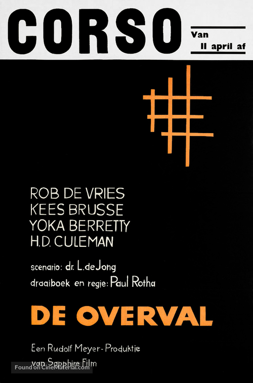 Overval, De - Dutch Movie Poster