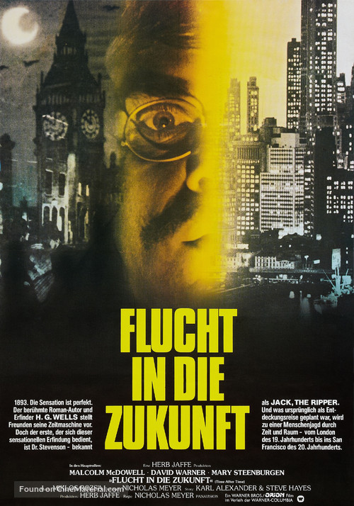 Time After Time - German Theatrical movie poster