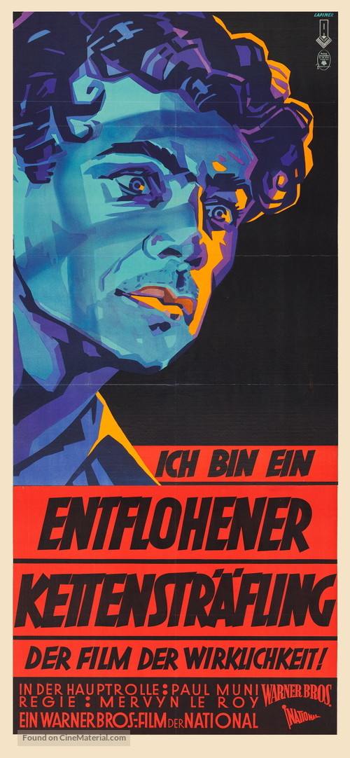 I Am a Fugitive from a Chain Gang - German Movie Poster