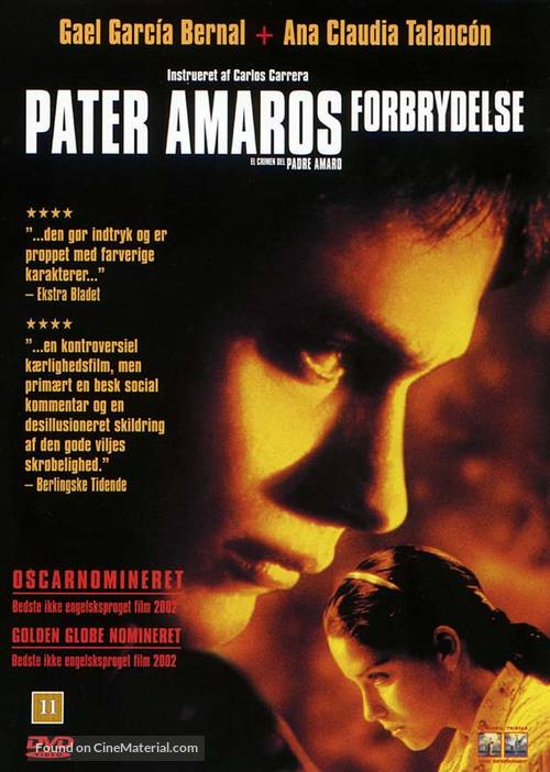 El crimen del Padre Amaro - Danish Movie Cover