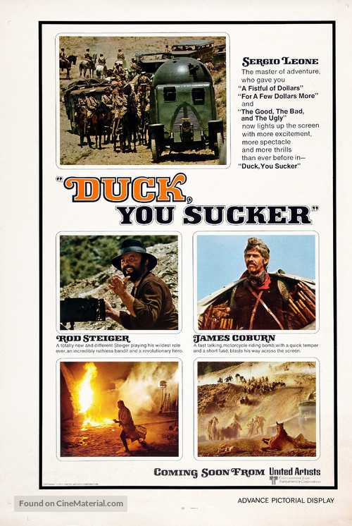 Duck You Sucker - Advance movie poster