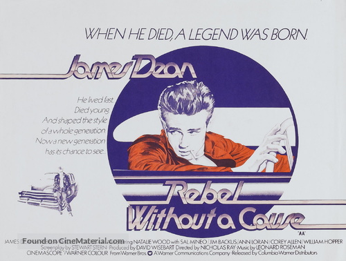 Rebel Without a Cause - British Re-release movie poster