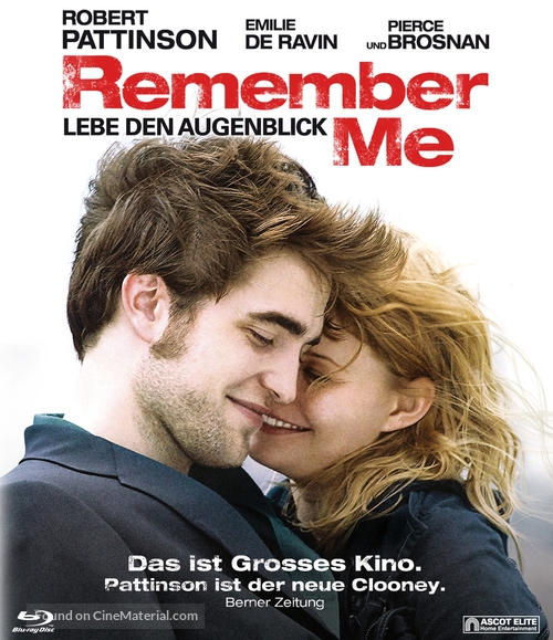 Remember Me - Swiss Blu-Ray movie cover