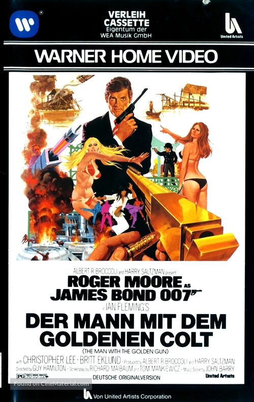 The Man With The Golden Gun - German VHS movie cover