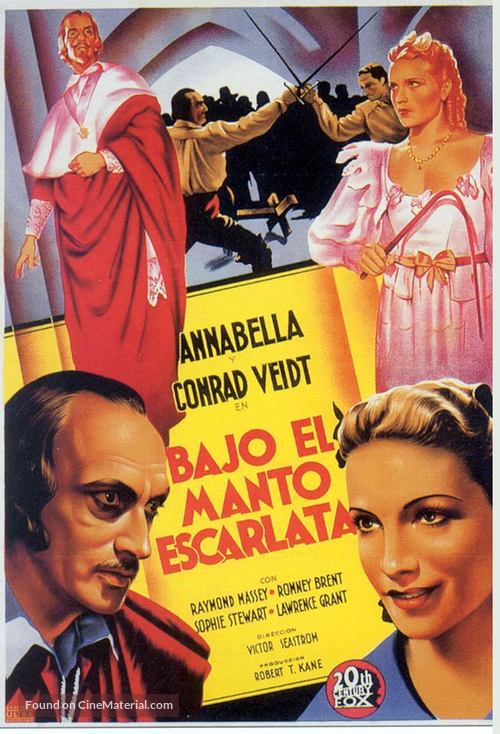 Under the Red Robe - Spanish Theatrical movie poster